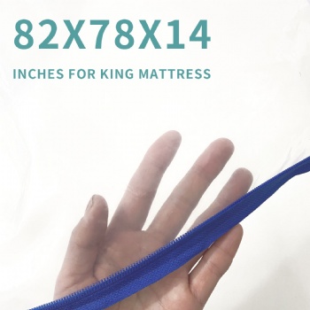 JUNESHE Reusable King Mattress Bag for Moving and Storage - Strong Zipper Closure Mattress Cover - 5 Mil Heavy Duty Waterproof Mattress Protector-Tear Resistant,82x78x14 inches,1 Pack